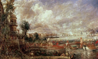 Die Eröffnung der Waterloo-Brücke, Whitehall Stairs, 18. Juni 1817